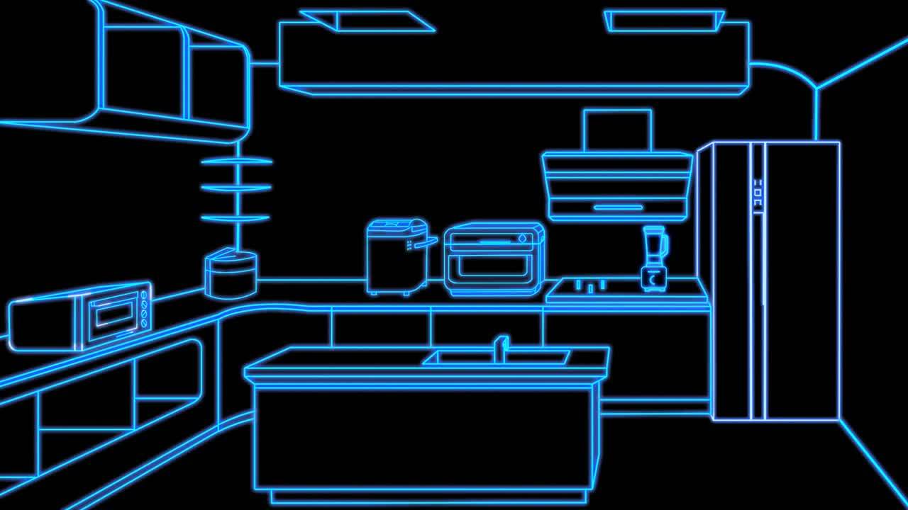 科技生活線條科技動(dòng)畫帶您走進(jìn)科技生活